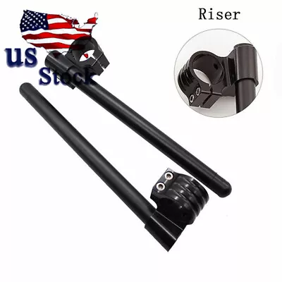 Aluminum Motorbike Black 7/8  Vortex Clip On Ons Handle Bars Handlebar Tube 22mm • $34.19