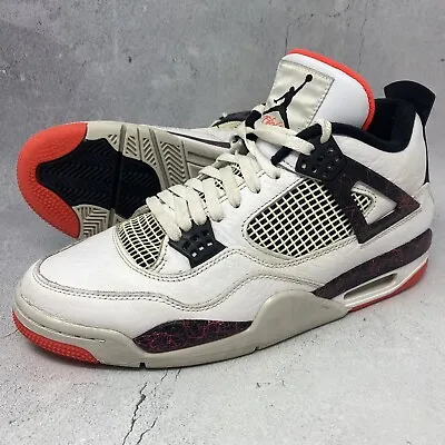 Nike Air Jordan 4 Retro Flight Nostalgia White Crimson 308497-116 Sz 11.5 M • $99.50