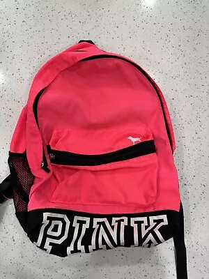 Victoria's Secret PINK Backpack Book Bag Block Letter Logo • $30