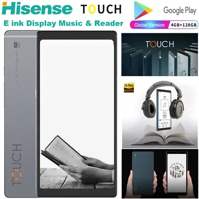 E Ink Screen Hisense TOUCH Music Player EBook Reader Wifi Bluetooth With Google • £256.66