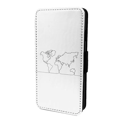 £12.45 • Buy Phone Case Flip Cover Minimal World Map - S7233