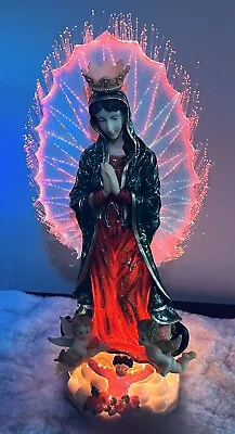 19  Our Lady Of Guadalupe Fiber Optic Statue Nuestra Virgen De Guadalupe • $59.49
