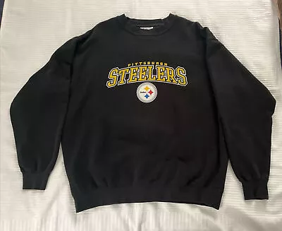 Vintage Pittsburgh Steelers Football Lee Sport NFL Sweatshirt Size Mens Large • $11.99