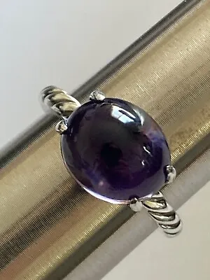 Used DAVID YURMAN Cable Color Classic Ring Cabochon  Amethyst 8 • $265
