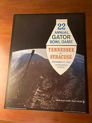 $8.49 • Buy 1966 Tennessee Vs Syracuse Gator Bowl Football  Game - Frames Great!