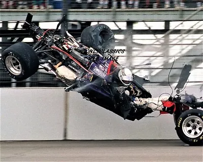 1995 Stan Fox Indy 500 Wild Racing Crash 8x10 Photo Indianapolis Motor Speedway • $14.41