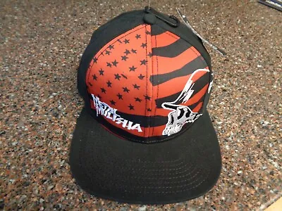 Metal Mulisha D-Day Red Flag Hat Flexfit Cap L / XL Skull Black Brand New NWT • $29.75