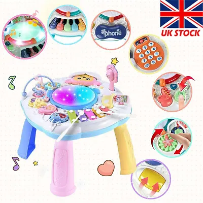 Baby Toys Musical Activity Toy Table Kids Safari Learning Toy Gym Table Gift UK • £17.90