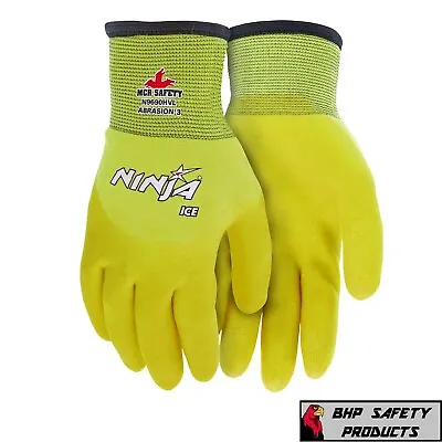 Mcr Memphis Ninja Ice *hi-vis* Insulated Winter Weather Safety Work Gloves 1/pr • $12.25