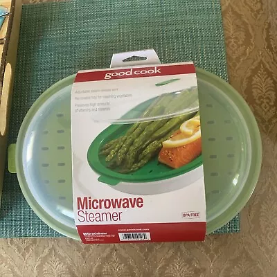 Good Cook Microwave Steamer BPA FREE Vegetable Seafood Asparagus Brand New Green • $10