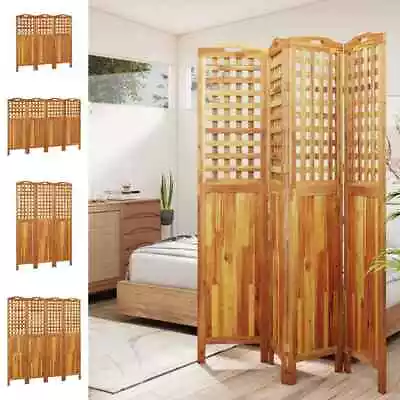 3 Panel Room Divider Privacy Room Divider Screen Solid Wood Acacia VidaXL • $117.99