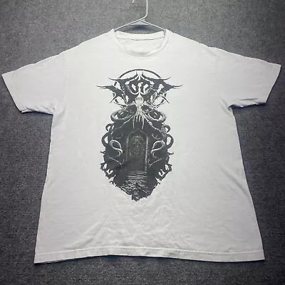 Shadowed Root Portal T-Shirt Mens Large White And Black Graphic Design Dark Art • $0.99