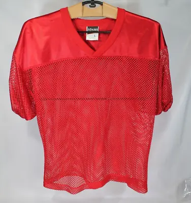 Vintage 80s 90s Adams Mesh Athletic T Shirt Vtg Fishnet USA Large (Youth) • $22.99