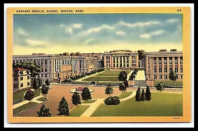Boston Mass Harvard Medical School Linen Postcard     Pc216 • $9
