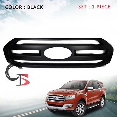 Front Grill Grille Cover Matte Black Trim Fits Ford Everest Suv 2015 2016 2017 • $434.14