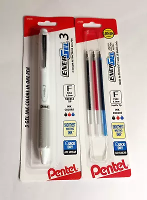 Pentel Energel3 Fine Point 3-color Retractable Pen & Refill Ink • $9.89