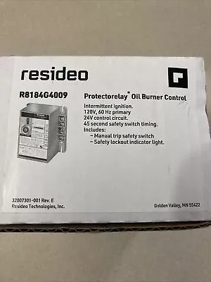 Resideo Honeywell R8184G4009 International Protectorelay Oil Burner Control • $105