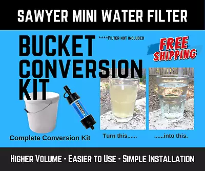 Sawyer Mini Water Filter Bucket Kit - Preparedness | Prepare | SHTF | Prepper • $14.98