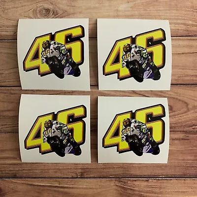 X4 Valentino Rossi The Doctor 46 Motorcycle Vinyl Decal Sticker 75mm 08 • £2.99