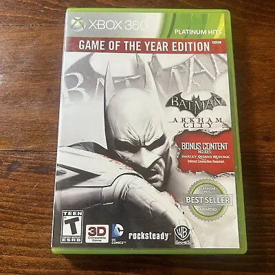$6.67 • Buy Batman: Arkham City Game Of The Year Edition (Microsoft Xbox 360, 2012) Complete