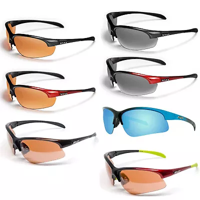 Maxx DOMAIN Sunglasses HDP Polarized Black Red Blue Mirror Bronze GOLF • $15.90