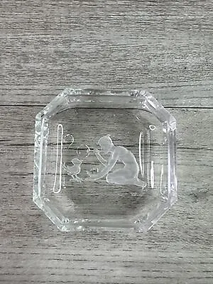 Vintage Intaglio Crystal/ Glass Boy W/bubbles Salt Cellars Heinrich Hoffman • $22.99