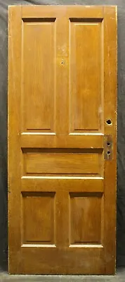 31.5 X79  Antique Vintage Old Salvaged SOLID Wood Wooden Interior Doors 5 Panels • $229.99