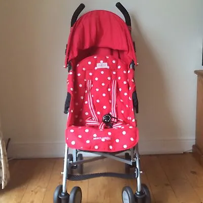 Cath Kidston Red Spot Maclaren Used Once! Quest Buggy-new&sealed:raincover&tags! • £375