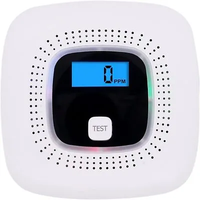 Digital Carbon Monoxide CO Smoke Combo Detector Alarm Battery Powered Gas Alarm • £14.90