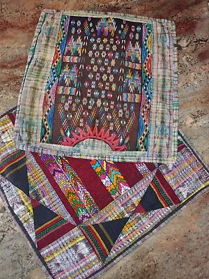 2 Huipil Guatemala Textile Handmade Pillow Covers 19  • $34.99