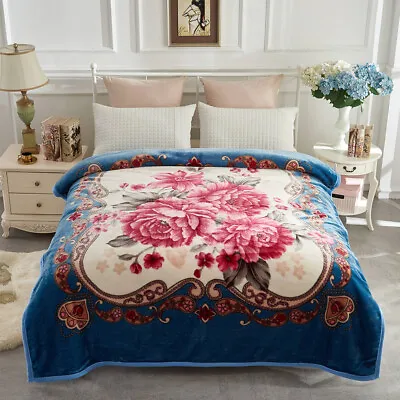 King Queen Mink Fleece Warm Blanket Bedding Blanket Throws For Winter Autumn • $40.84