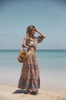 $140 • Buy Spell And The Gypsy Seashell Mermaid Maxi Skirt In Opal M