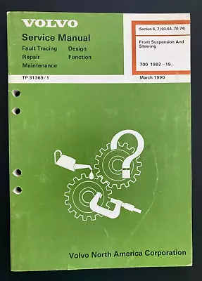 1982-1990 Volvo 740 760 780 Front Suspension And Steering Service Manual • $49.95