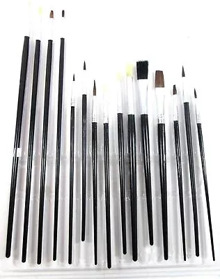 15 Quality Artist Paint Painting Brush Brushes Hobby Revell Airfix Kit Warhammer • £3.75