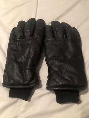 Men's Warm Winter Gloves Dress Glove Thermal Lining Leather Black • $13