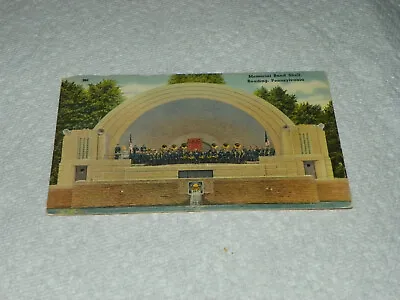 Postcard - Reading Pa. MEMORIAL BAND SHELL • $2