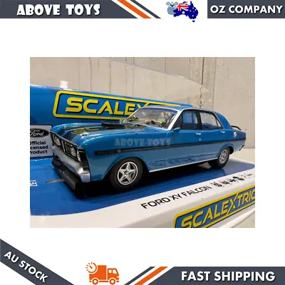 Scalextric 1:32 Scale Ford XY Falcon GTHO Phase III Electric Blue Slot Car Model • $103.99