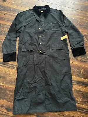 NEW SCULLY Men's RW107 RangeWear Cotton Canvas Duster Jacket Black XL • $94.99