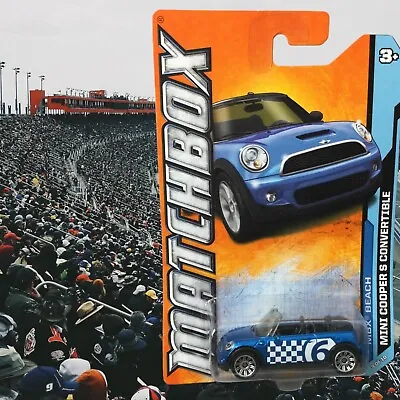 2011 Matchbox MBX Beach #13  Mini Cooper S Convertible Metallic Blue • $8.99