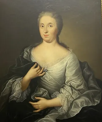 JOHANN PHILLIP BEHR ANTIQUE OIL PAINTING ON CANVAS 18th CENTURY PORTRAIT LADY • £2500