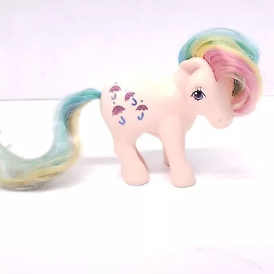 My Little Pony Vintage G1 Parasol Rainbow Glitter Umbrellas Pink 1983 Hasbro • $6.99