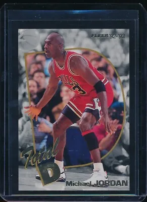 1992 -93 Fleer Michael Jordan Total D Insert Card # 5 Sp! Clean! Hofer Bulls! • $199.99