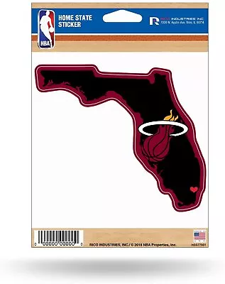 Miami Heat 5 Inch Sticker Decal Home State Design Flat Vinyl Full Adhesive... • $14.09