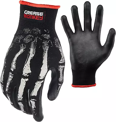 Grease Monkey Bone Series Foam Nitrile Mechanic Gloves With Grip • $7.32