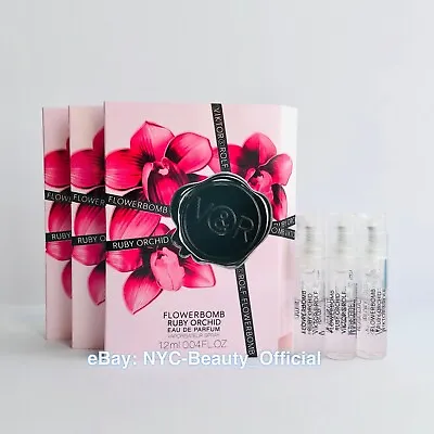 3 X Viktor & Rolf Flowerbomb Ruby Orchid Eau De Parfum Spray Sample 1.2ml Each • $8.29