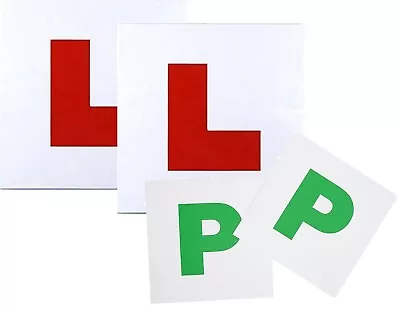 2x Magnetic Car L  & P Plate Learner New Driver Waterproof Legal DVLA Size • $4.66