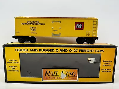 O MTH Semi-Scale Reefer Car Railroad Train RK-7806L Burlington Express #75285. • $35.94