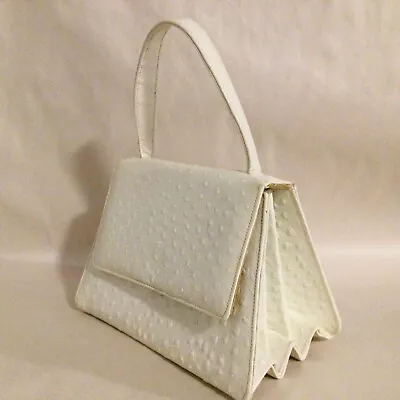 Vintage White Ostrich Purse Handbag • $35