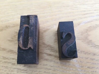 £0.99 • Buy Vintage Wooden Letterpress Printing Blocks