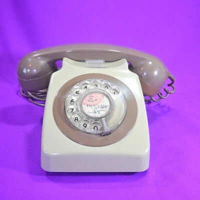 Vintage Two Tone Brown Rotary Dial Telephone 746F Untested • £6.80